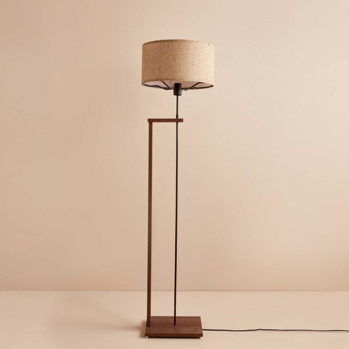 Opviq Lámpara de Pie de Madera AYD-3473 Beige y Marrón Opviq Lámpara de Pie de Madera AYD-3473 Beige y Marrón
